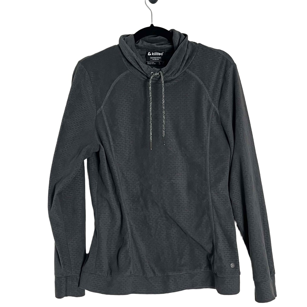 Killtec Grey Cowl Neck Drawstring Casual Athletic Sweatshirt US 8‎
